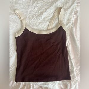 Brown and Cream PacSun Tank Top